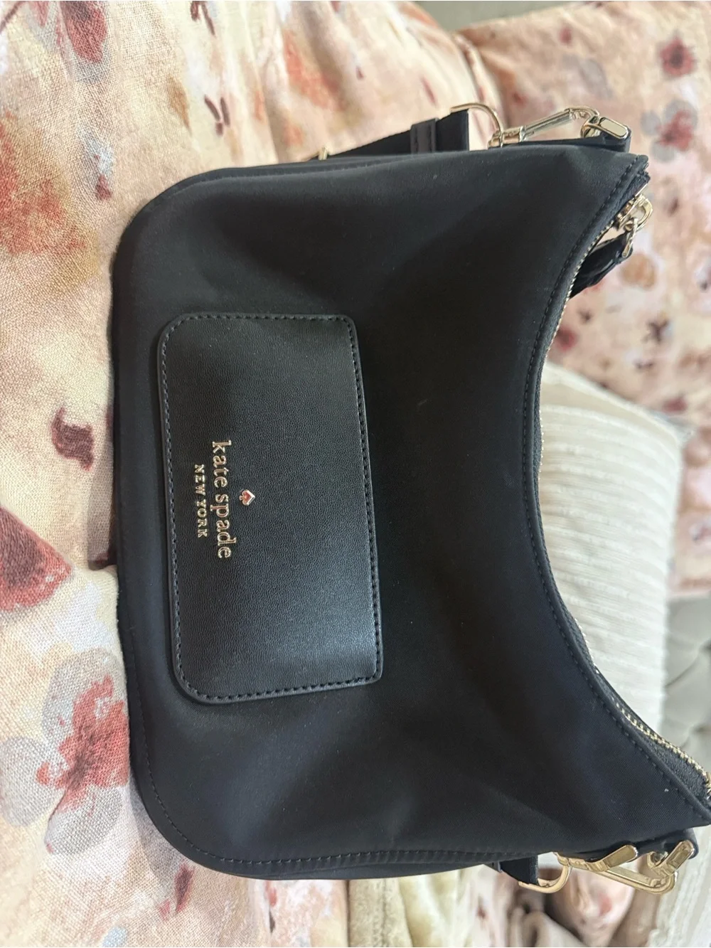 kate spade Black Shoulder Bag with Gold Hardware